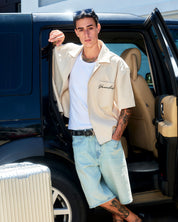 Faded Denim Short - Blue/Green