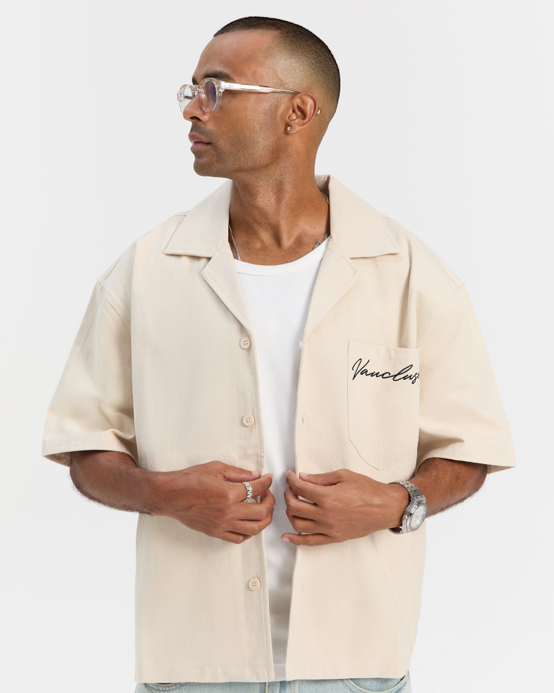 Signature Short Sleeve Shirt - Beige