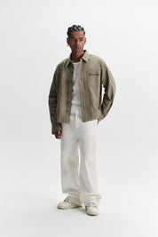 Signature Long Sleeve Over Shirt - Olive