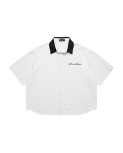Striped Signature Short Sleeve Shirt - White/Black