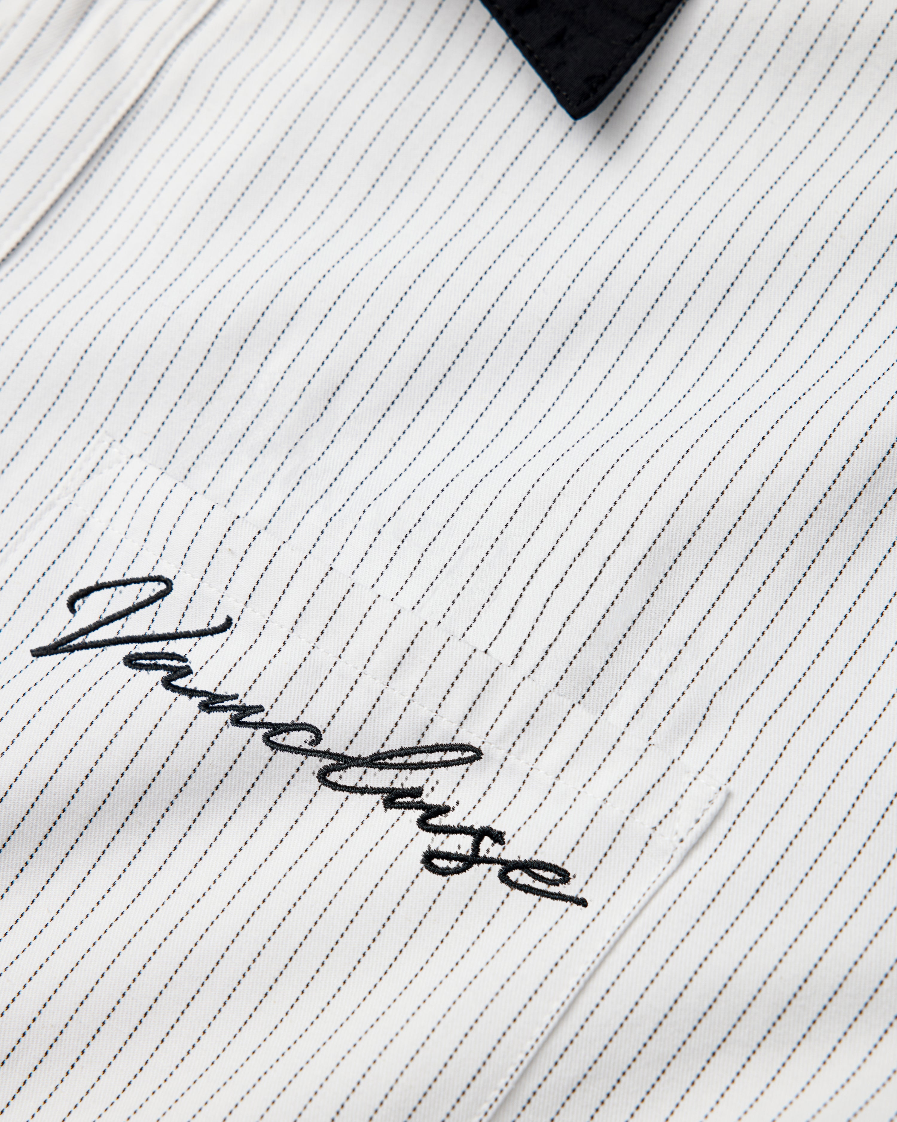 Striped Signature Short Sleeve Shirt - White/Black