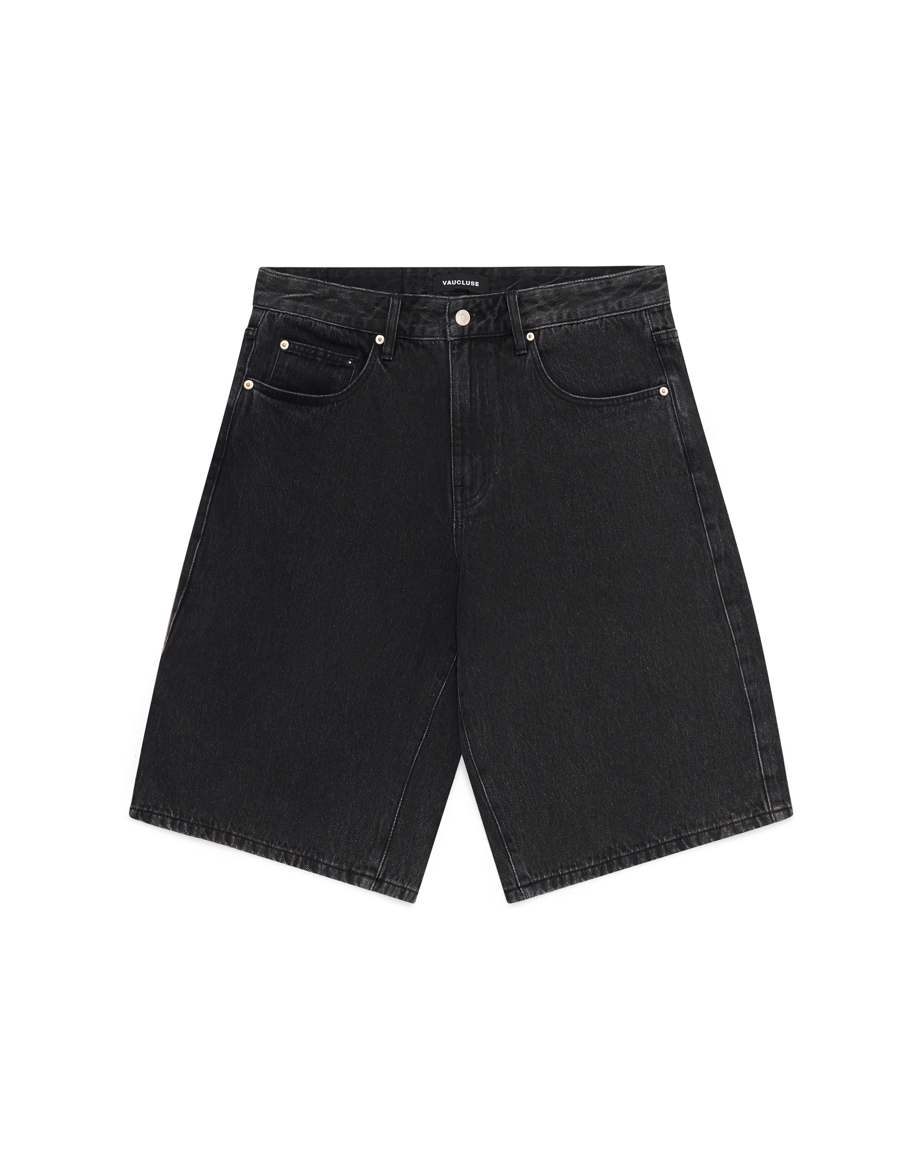 Faded Denim Short - Black – VAUCLUSE STUDIOS