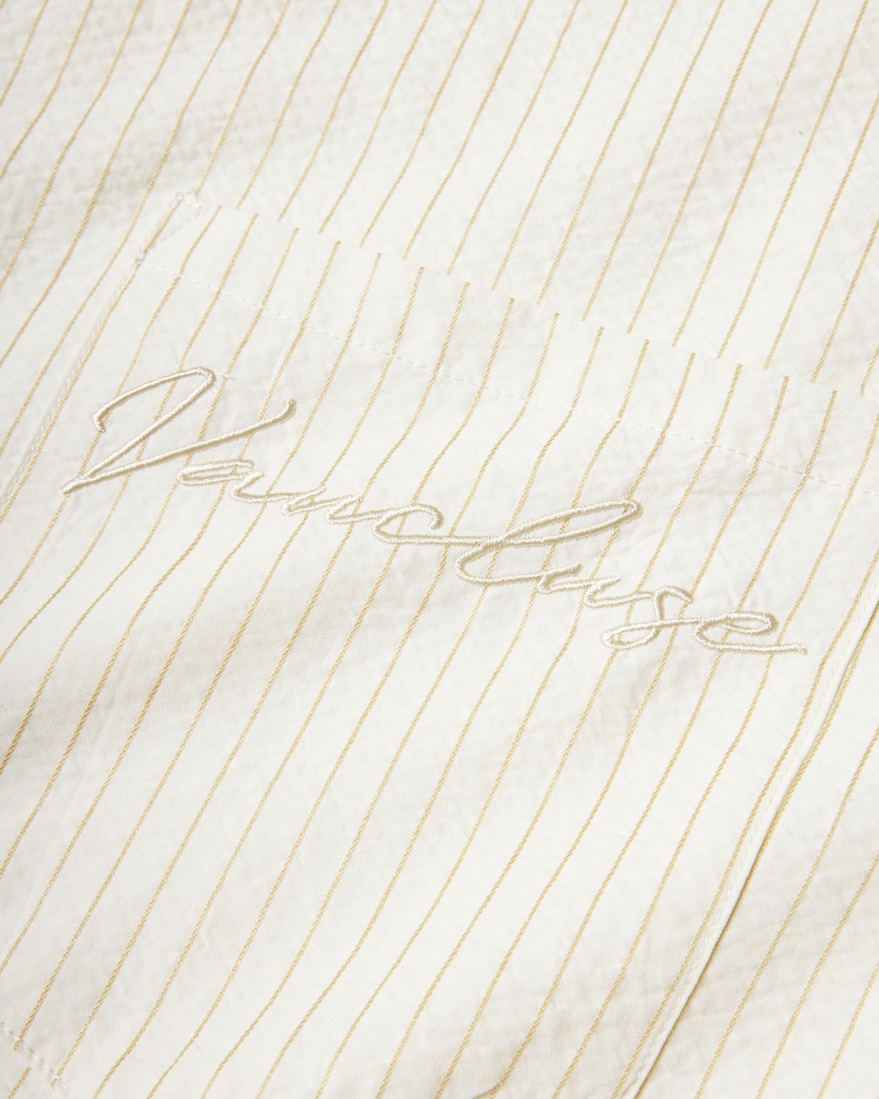 Striped Signature Long Sleeve Shirt - Cream/Brown