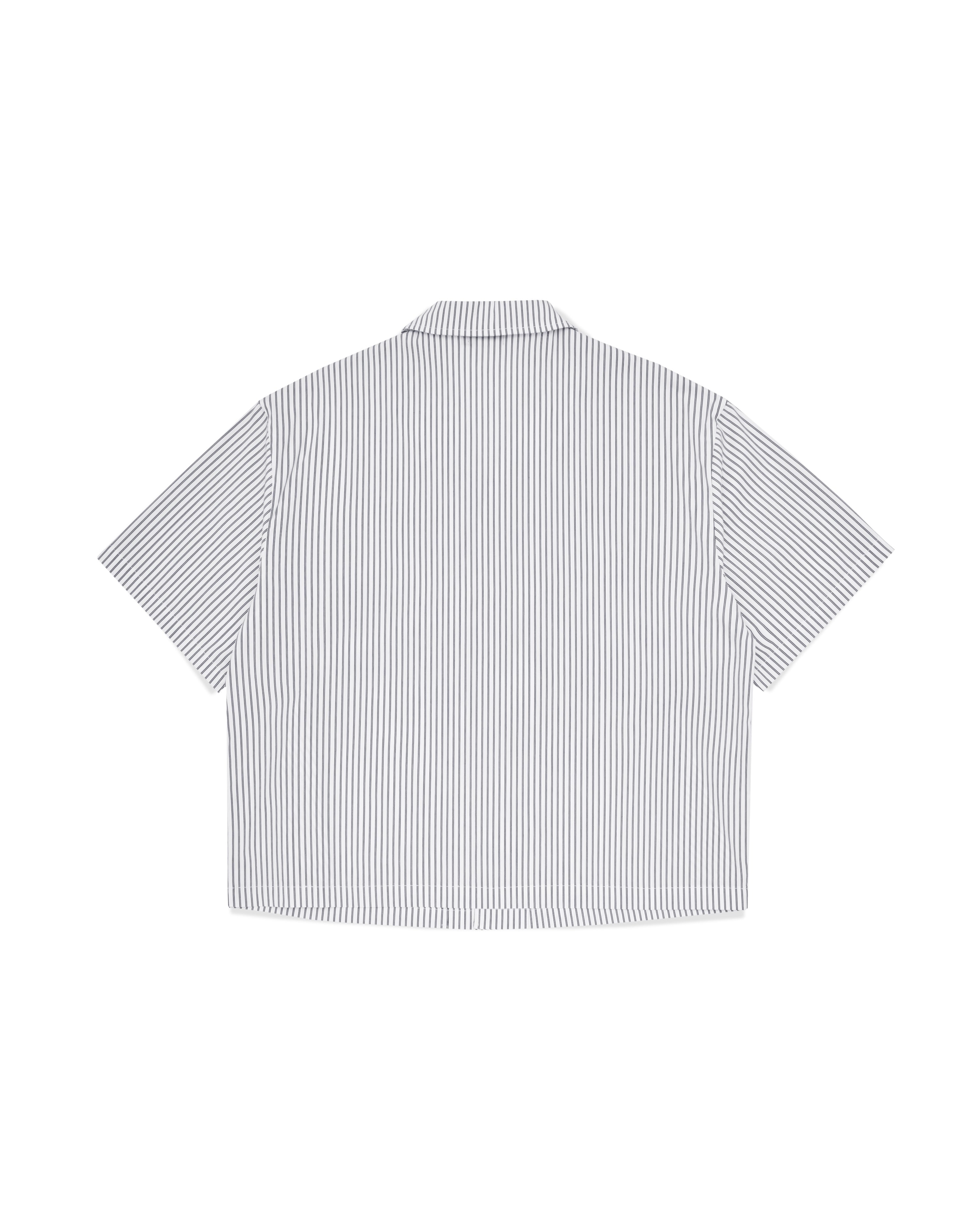 Striped Signature Short Sleeve Shirt - White