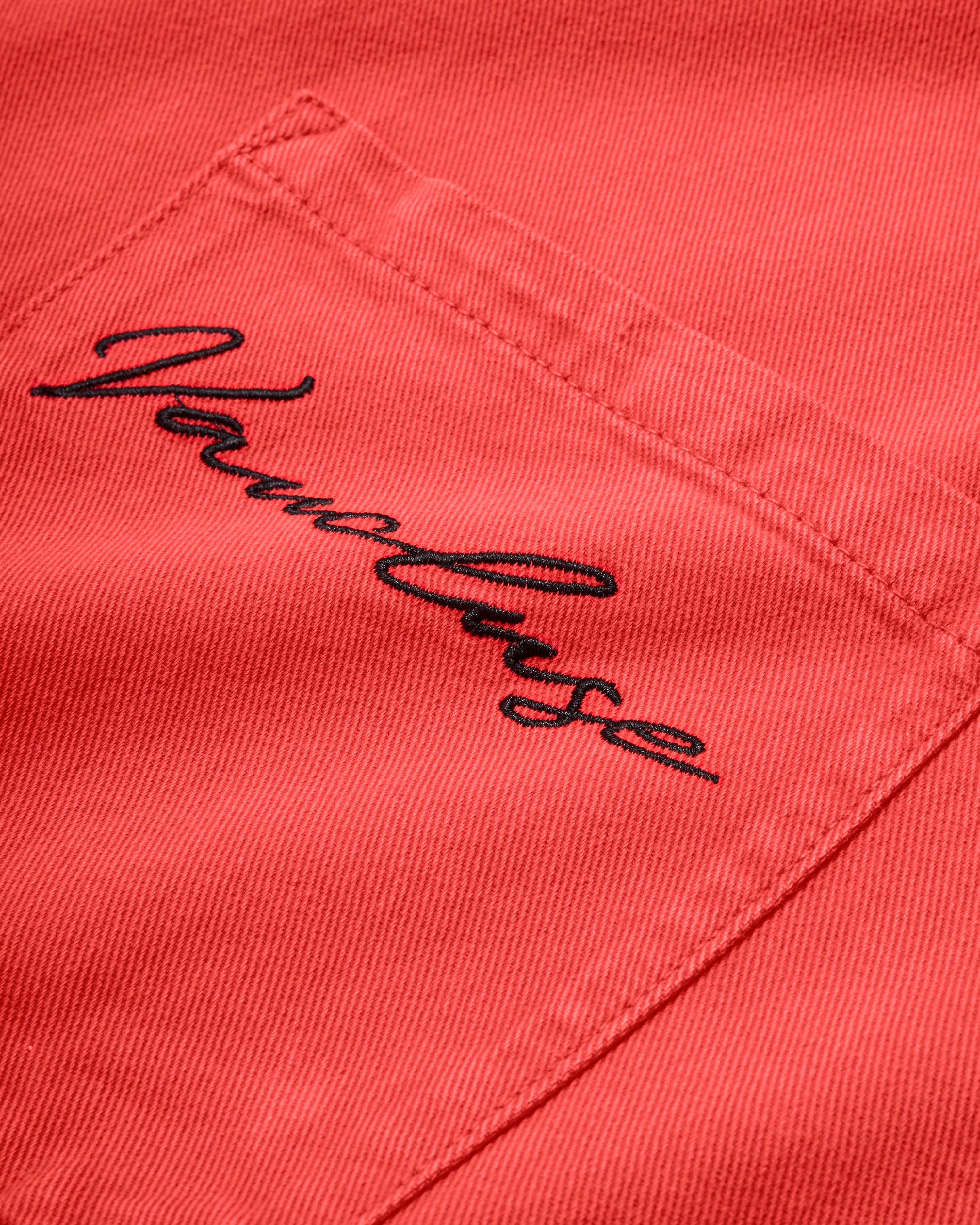 Denim Signature Short Sleeve Shirt - Faded Red