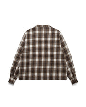 Quilted Flannel Over Shirt - White/Brown
