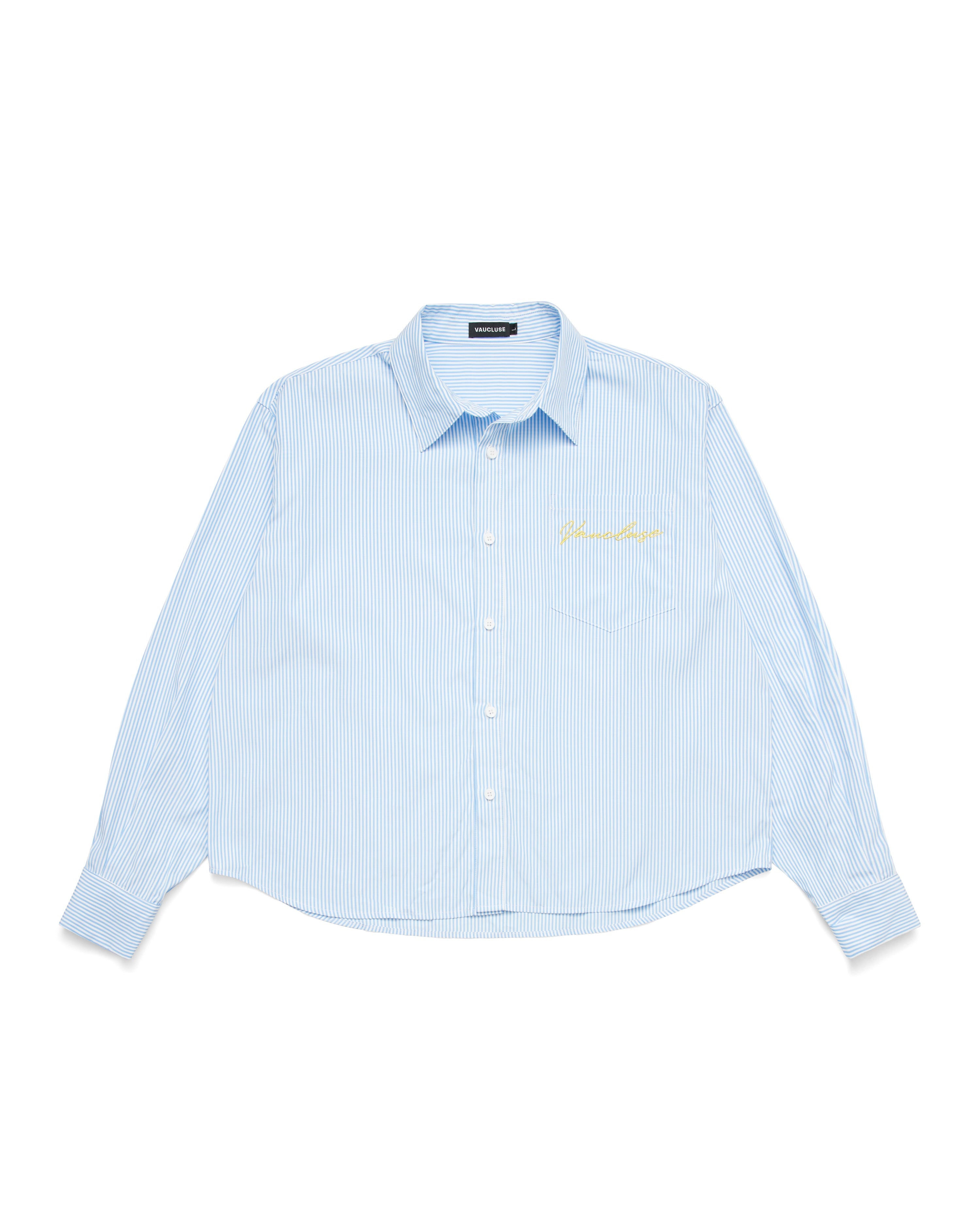 Striped Signature Long Sleeve Shirt - White/Light Blue/Yellow