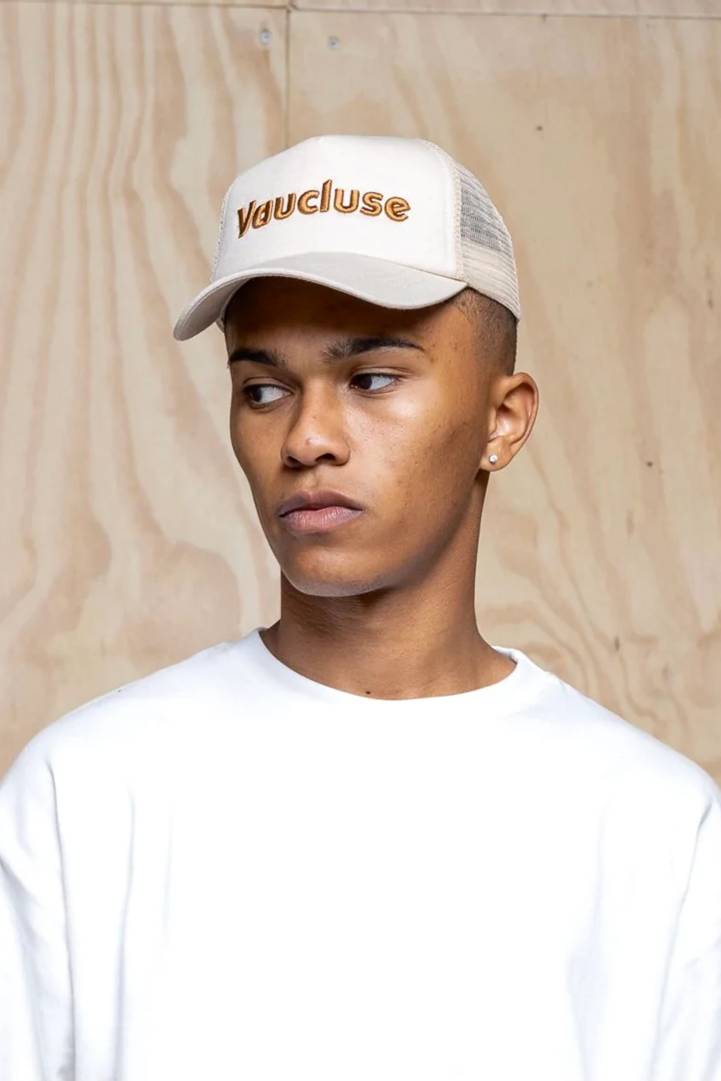 Logo Trucker Cap - Cream/Brown