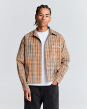 Checkered Signature Long Sleeve Shirt - Brown