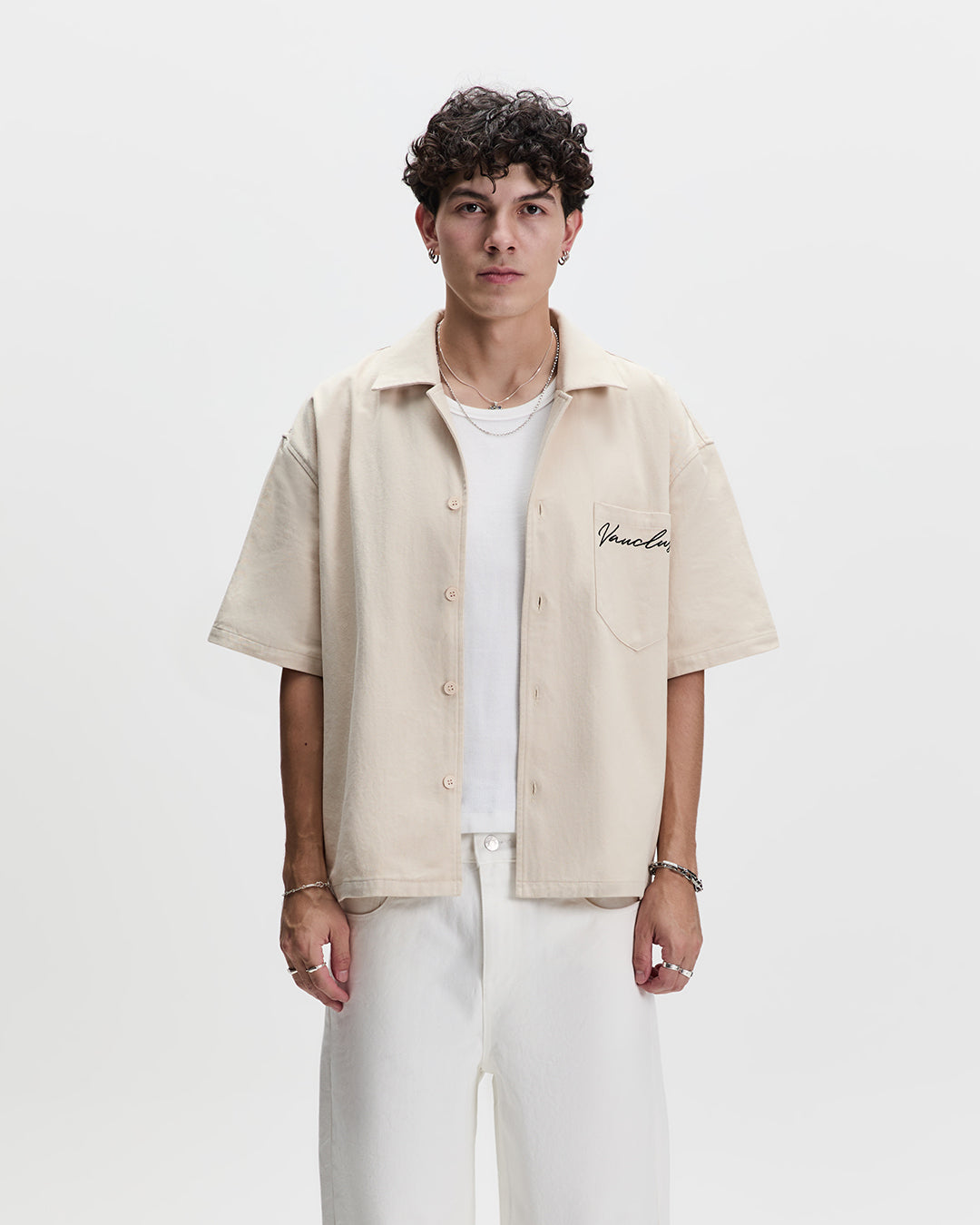 Signature Short Sleeved Shirt - Beige
