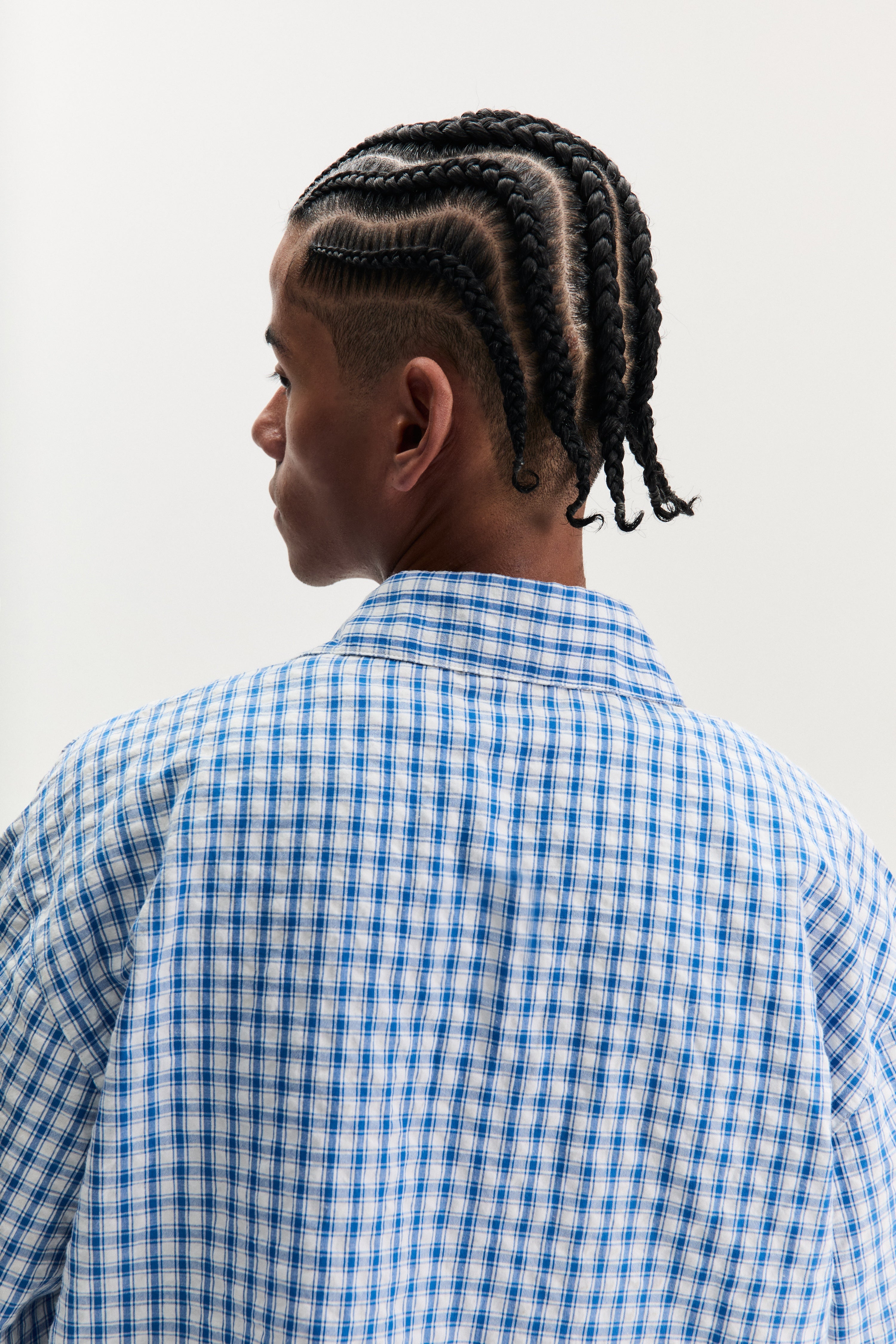 Checkered Signature Short Sleeve Shirt - White/Blue