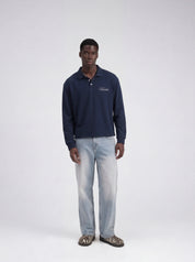 Signature Long Sleeve Polo Shirt - Navy