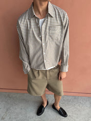 Plaid Signature Long Sleeve Shirt - Stone
