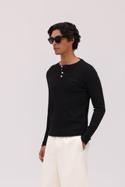 Henley Shirt - Black