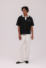 Signature Short Sleeve Polo Shirt - Black/White