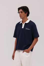 Signature Short Sleeve Polo Shirt - Navy