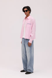 Striped Signature Long Sleeve Shirt - Rose
