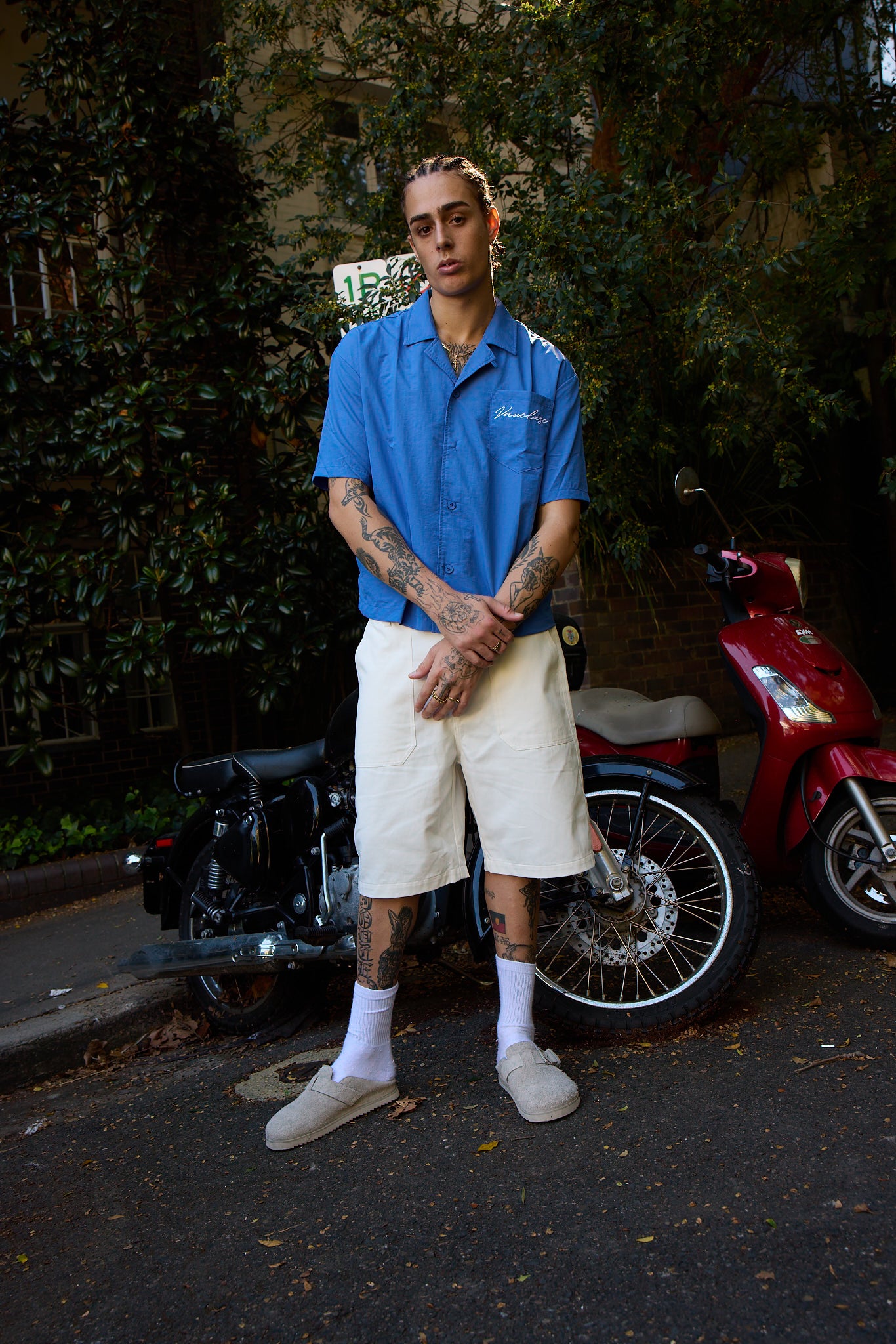 Nylon Signature Short Sleeved Shirt - Royal Blue