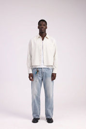 Striped Signature Long Sleeve Shirt - Off White/Pink