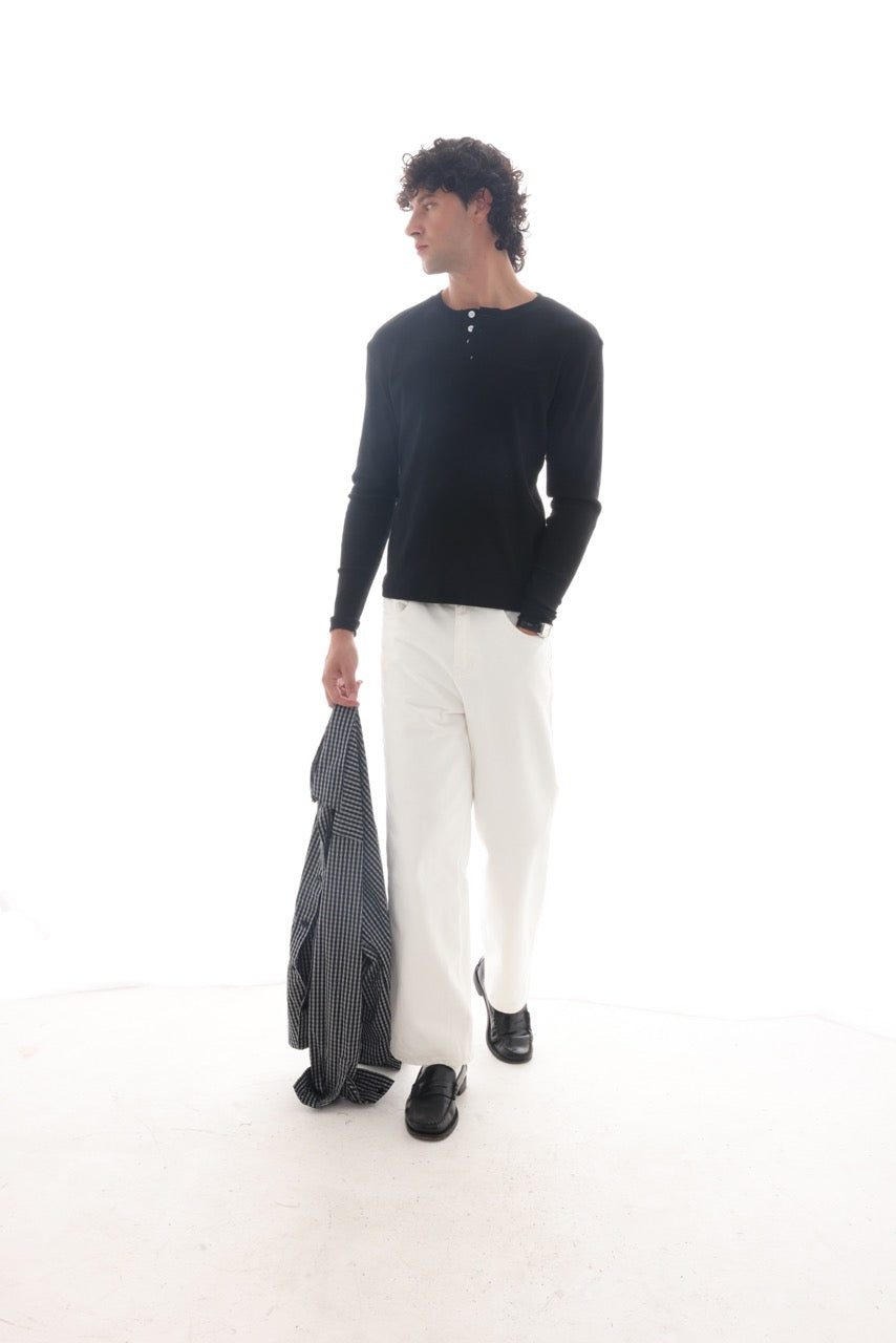 Henley Shirt - Black