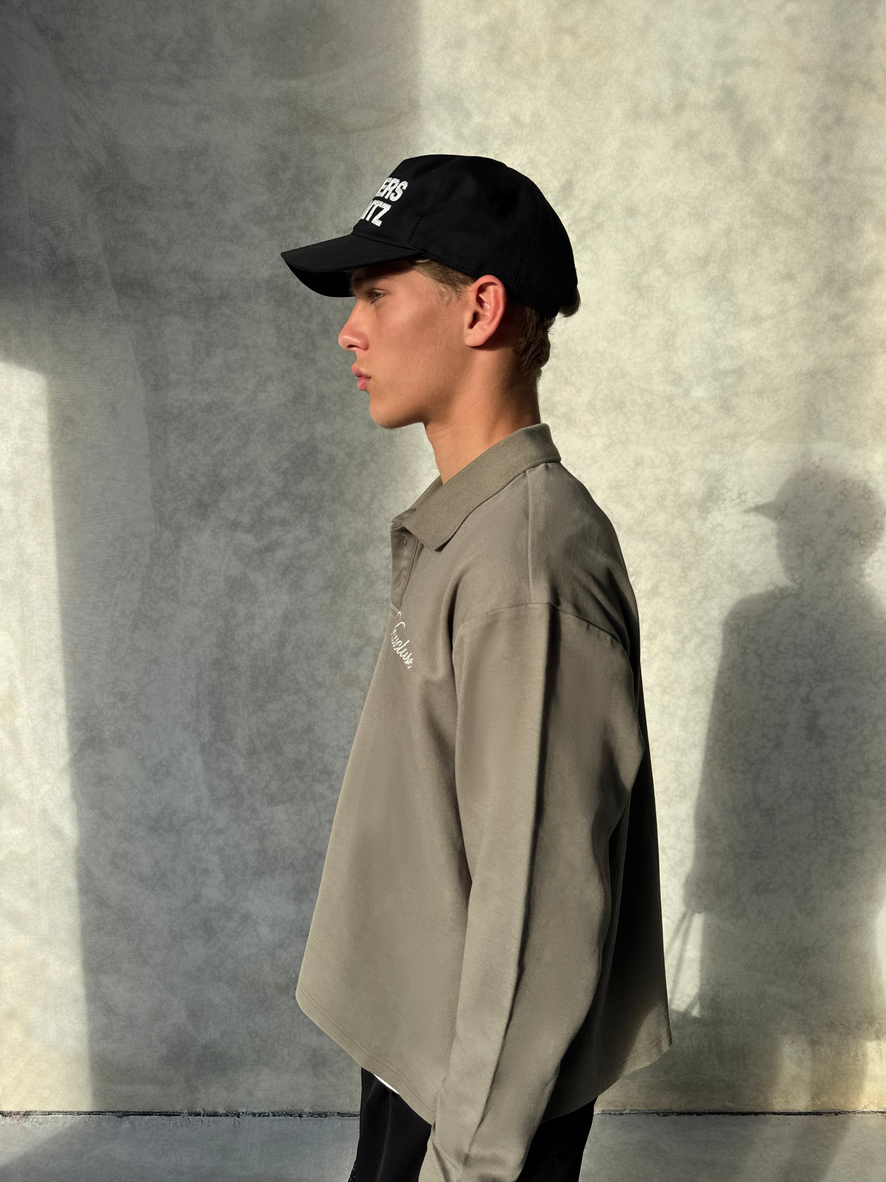 Signature Long Sleeve Polo Shirt - Muted Olive