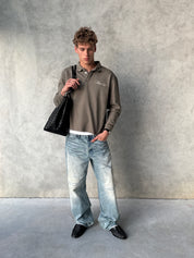 Signature Long Sleeve Polo Shirt - Muted Olive