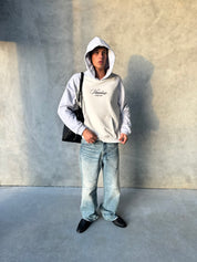 Sydney Heritage Raglan Hoodie - Off White/Grey