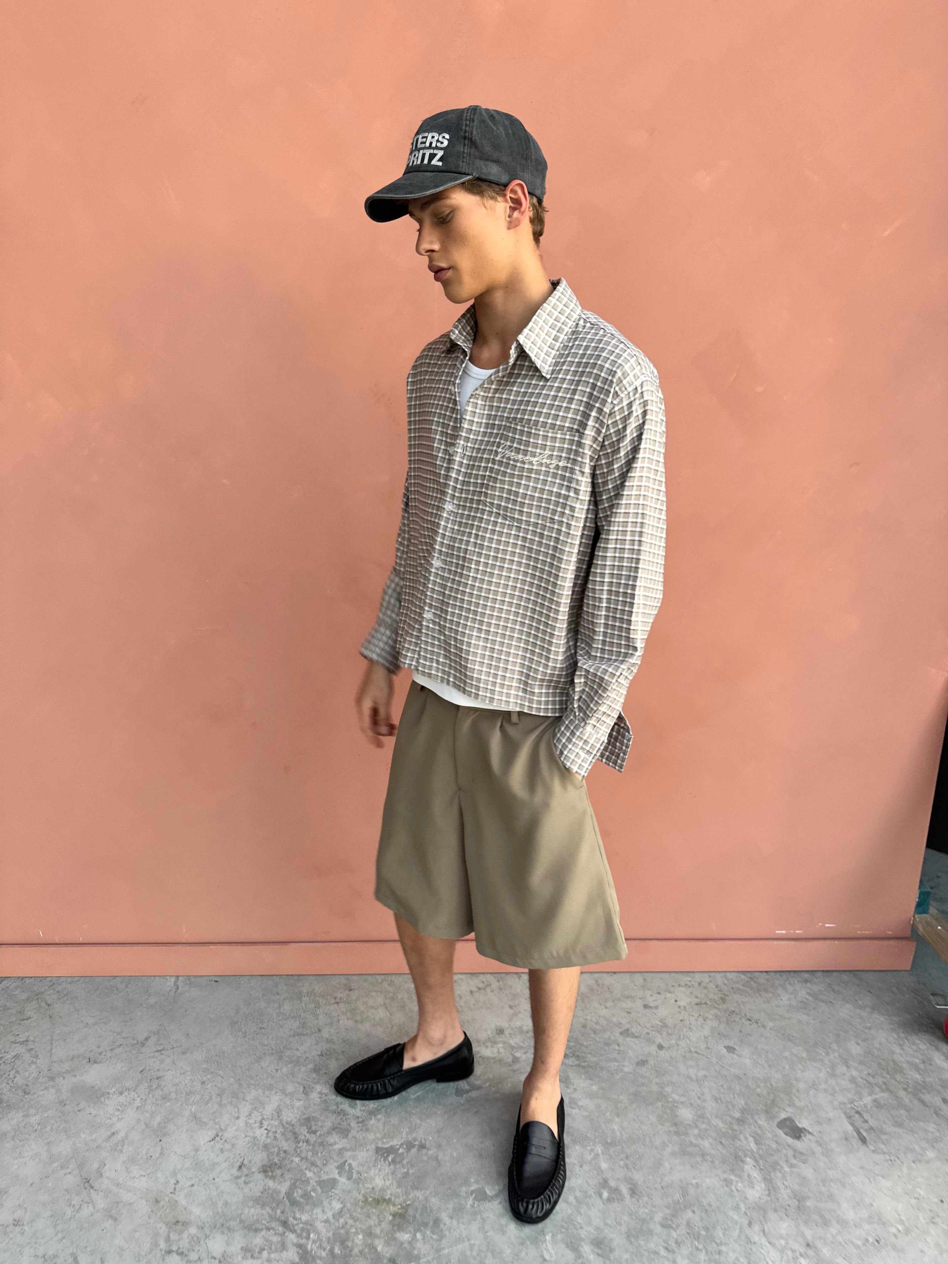 Plaid Signature Long Sleeve Shirt - Stone