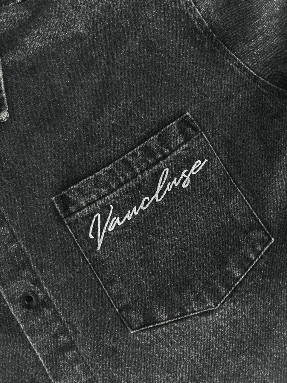 Denim Signature Long Sleeve Shirt - Charcoal
