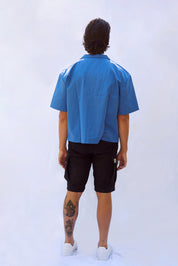 Nylon Signature Short Sleeved Shirt - Royal Blue