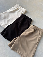 Pleated Shorts - Black