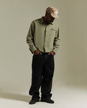 Signature Long Sleeve Over Shirt - Olive