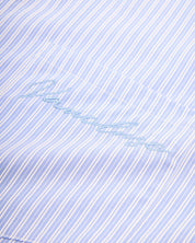 Striped Signature Long Sleeve Shirt - Powder Blue/White