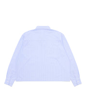 Striped Signature Long Sleeve Shirt - Powder Blue/White
