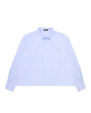Striped Signature Long Sleeve Shirt - Powder Blue/White