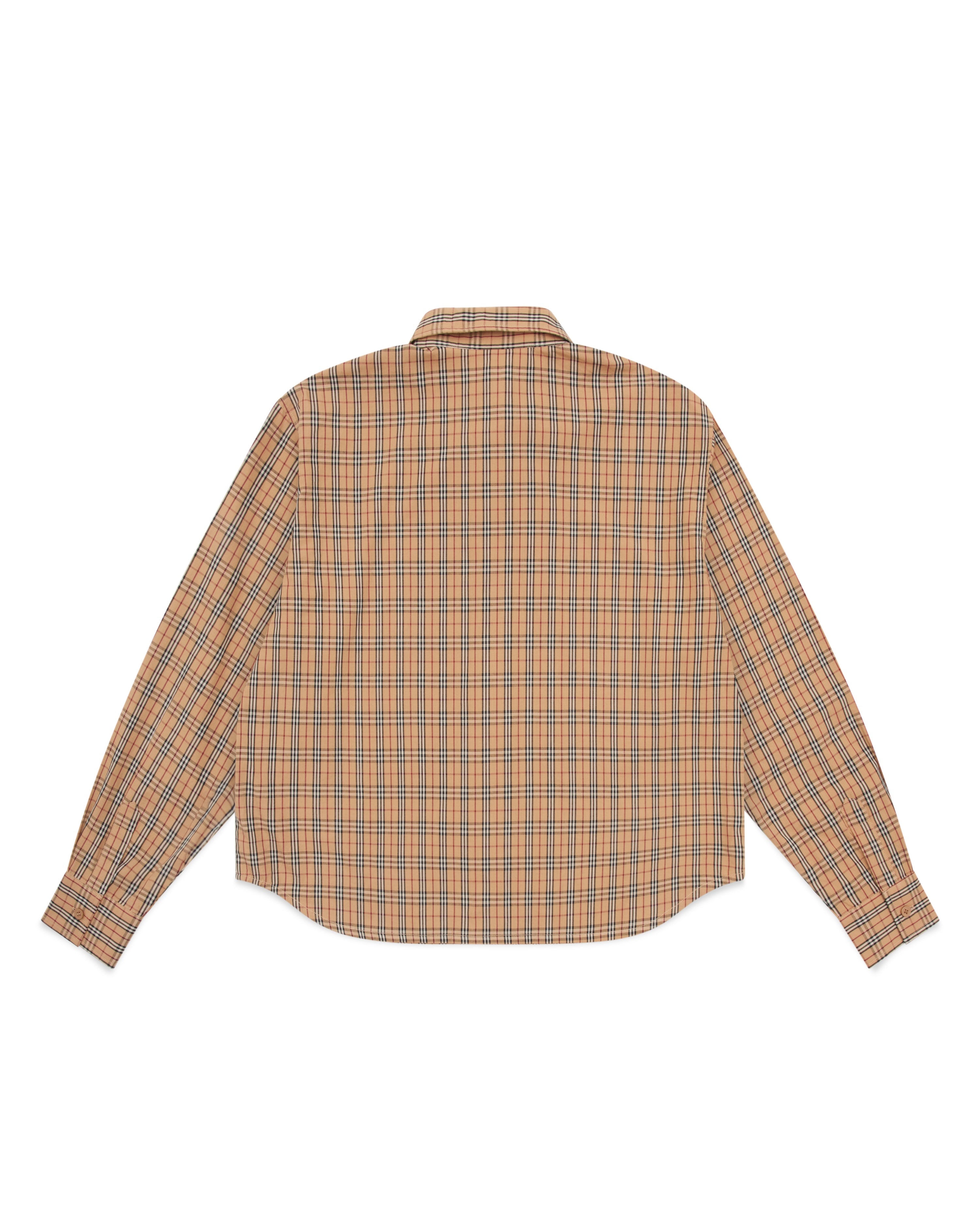 Checkered Signature Long Sleeve Shirt - Brown