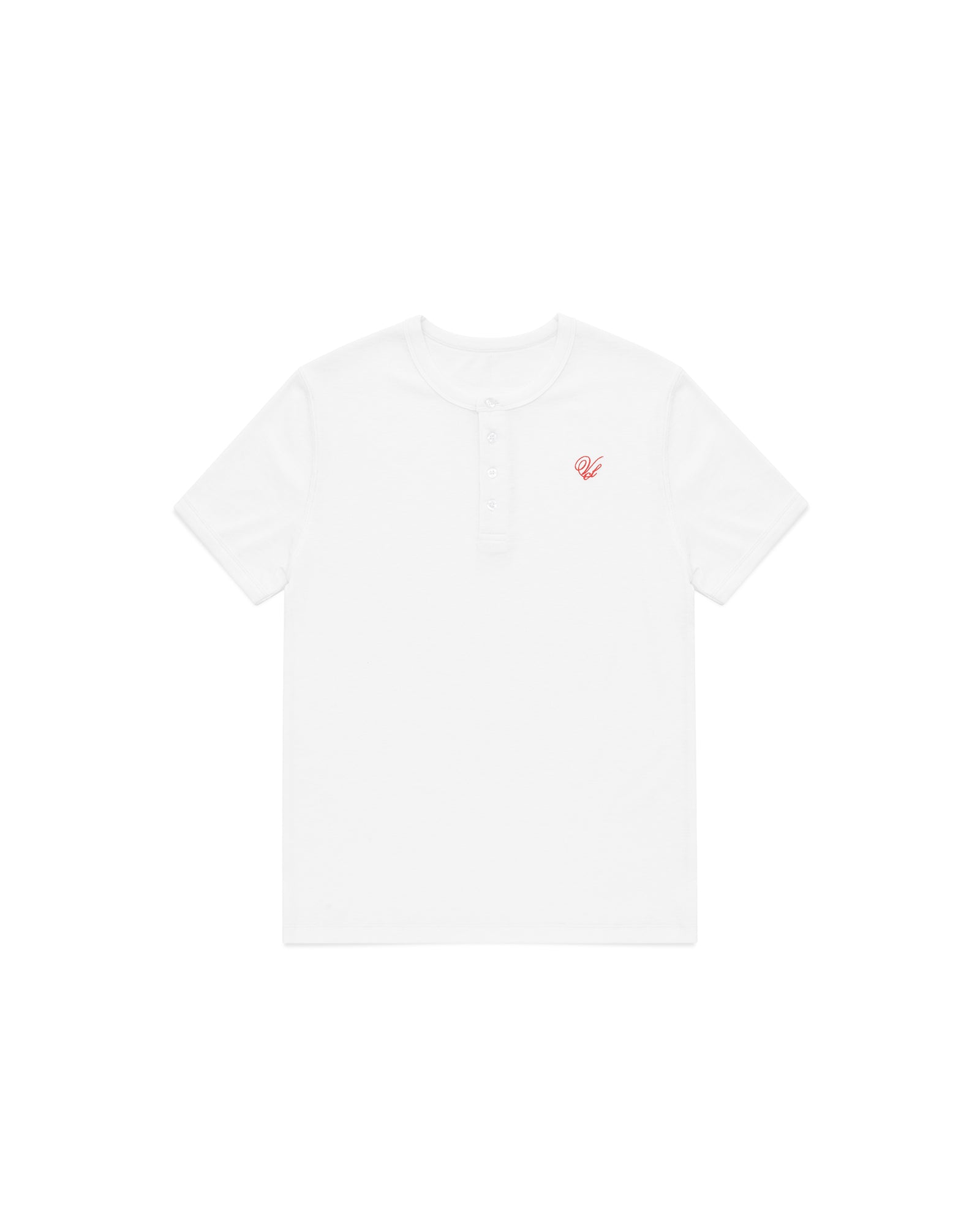 Short Sleeve Henley Shirt - White