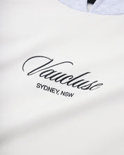 Sydney Heritage Raglan Hoodie - Off White/Grey
