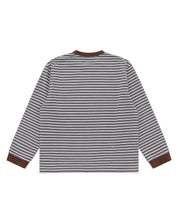 Striped Long Sleeve T-Shirt - Grey/Brown