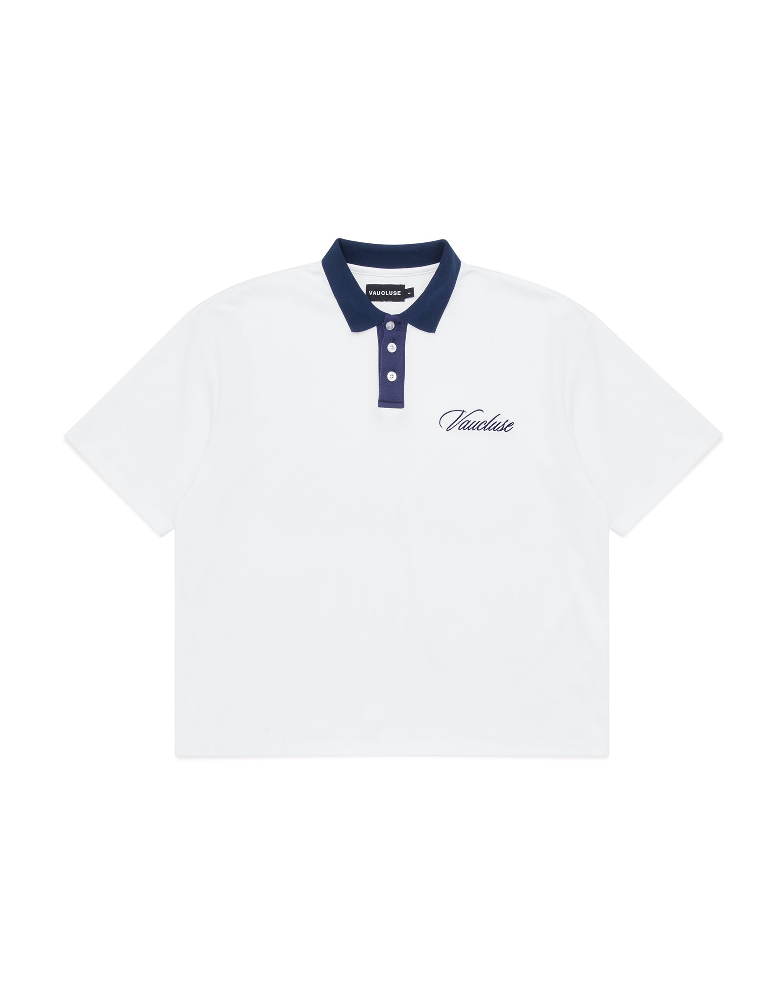 PRE-ORDER | Signature Short Sleeve Polo Shirt - White/Navy
