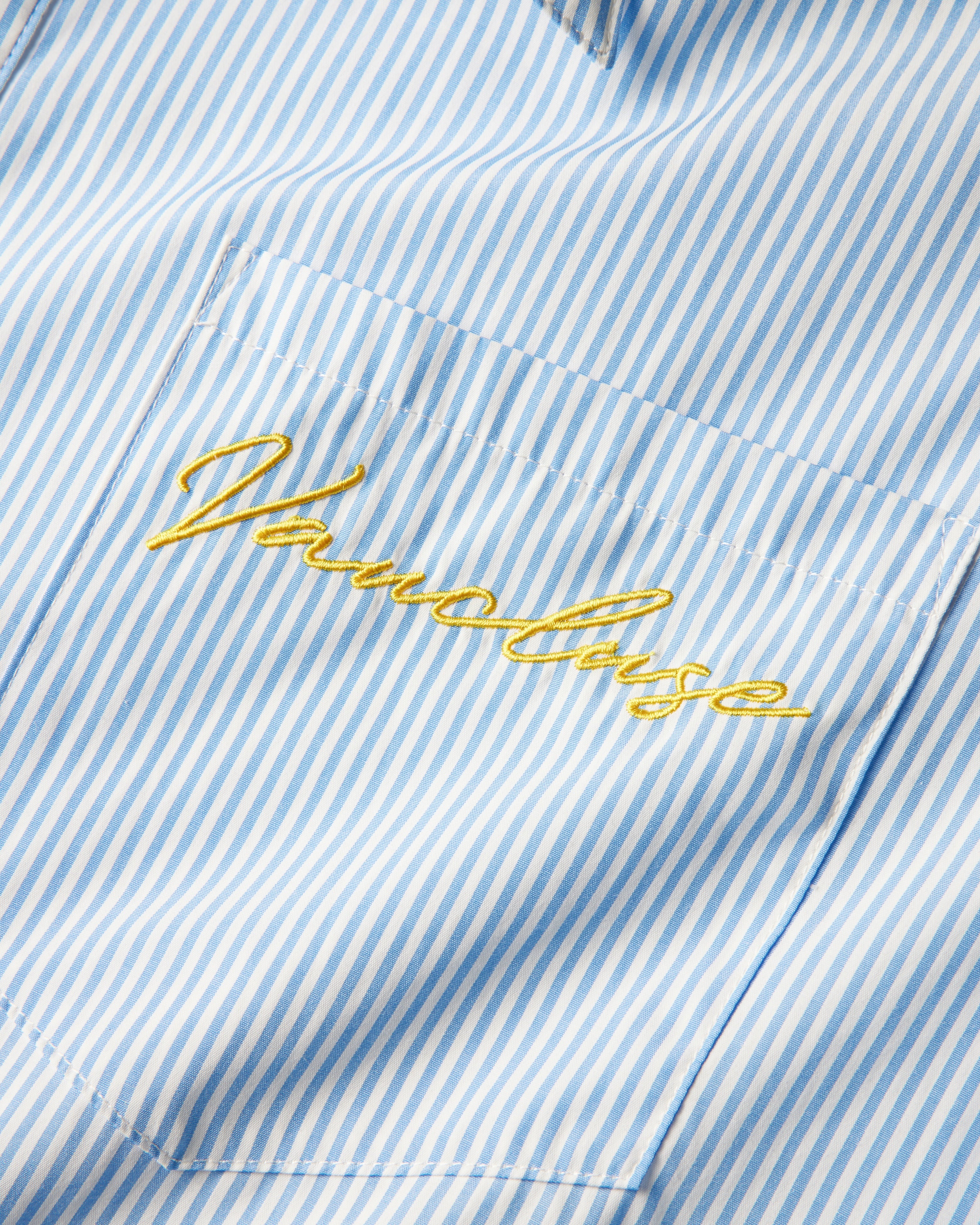 Striped Signature Long Sleeve Shirt - White/Light Blue/Yellow