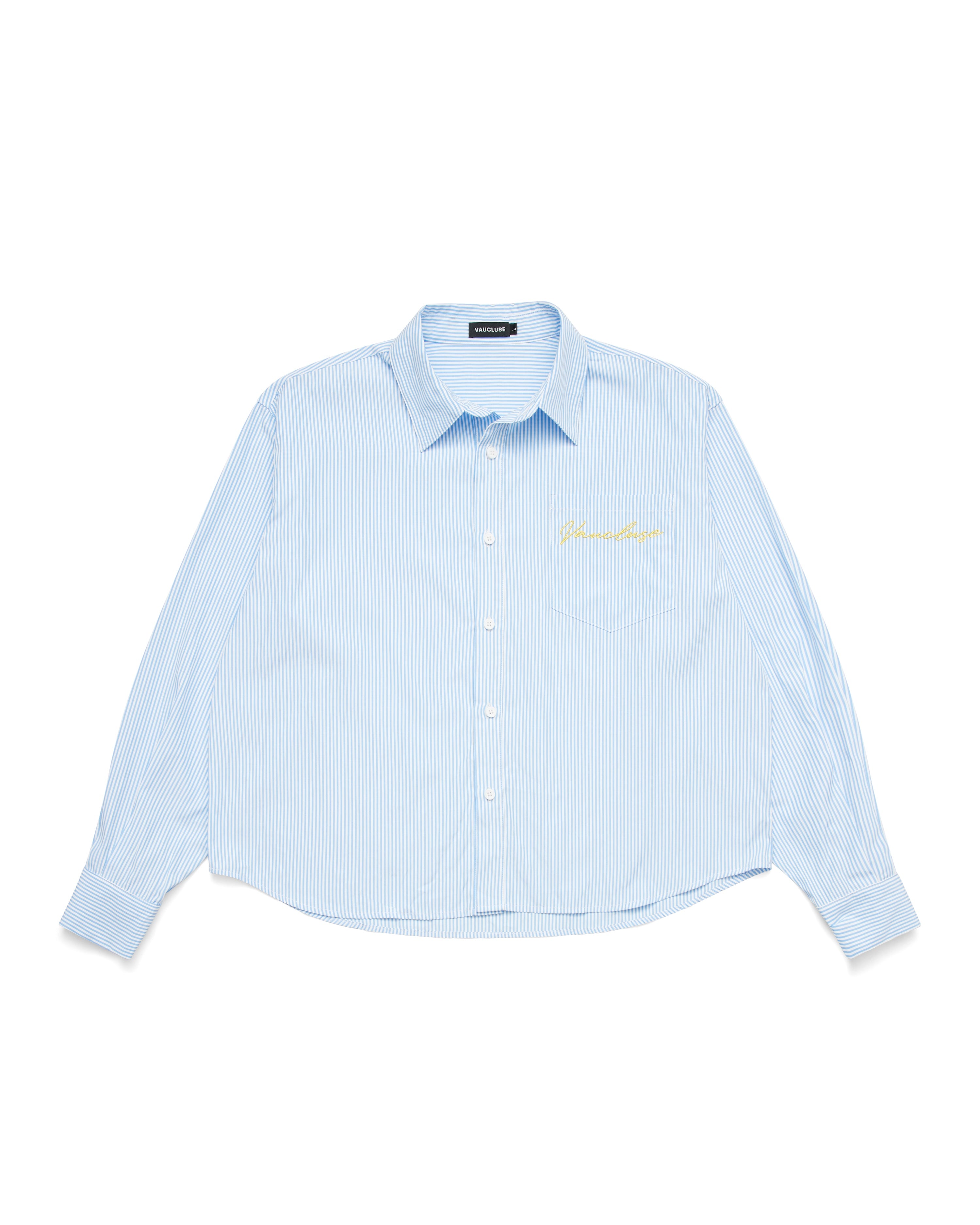 Striped Signature Long Sleeve Shirt - White/Light Blue/Yellow