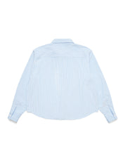 Striped Signature Long Sleeve Shirt - White/Dark Blue