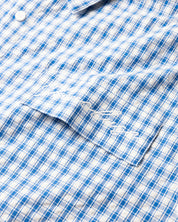 Checkered Signature Short Sleeve Shirt - White/Blue