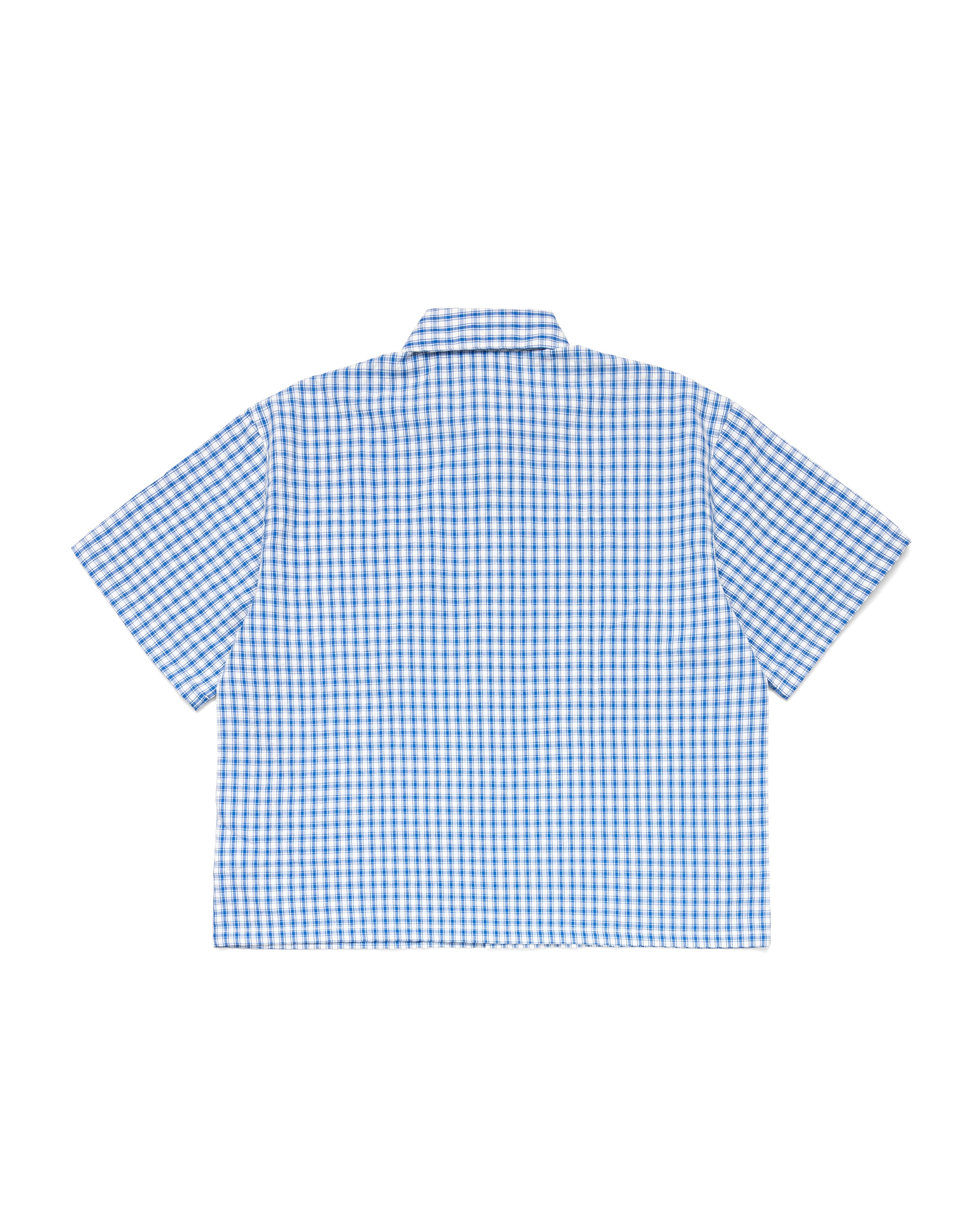 Checkered Signature Short Sleeve Shirt - White/Blue