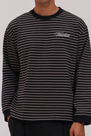 Striped Long Sleeve T-Shirt - Black/White