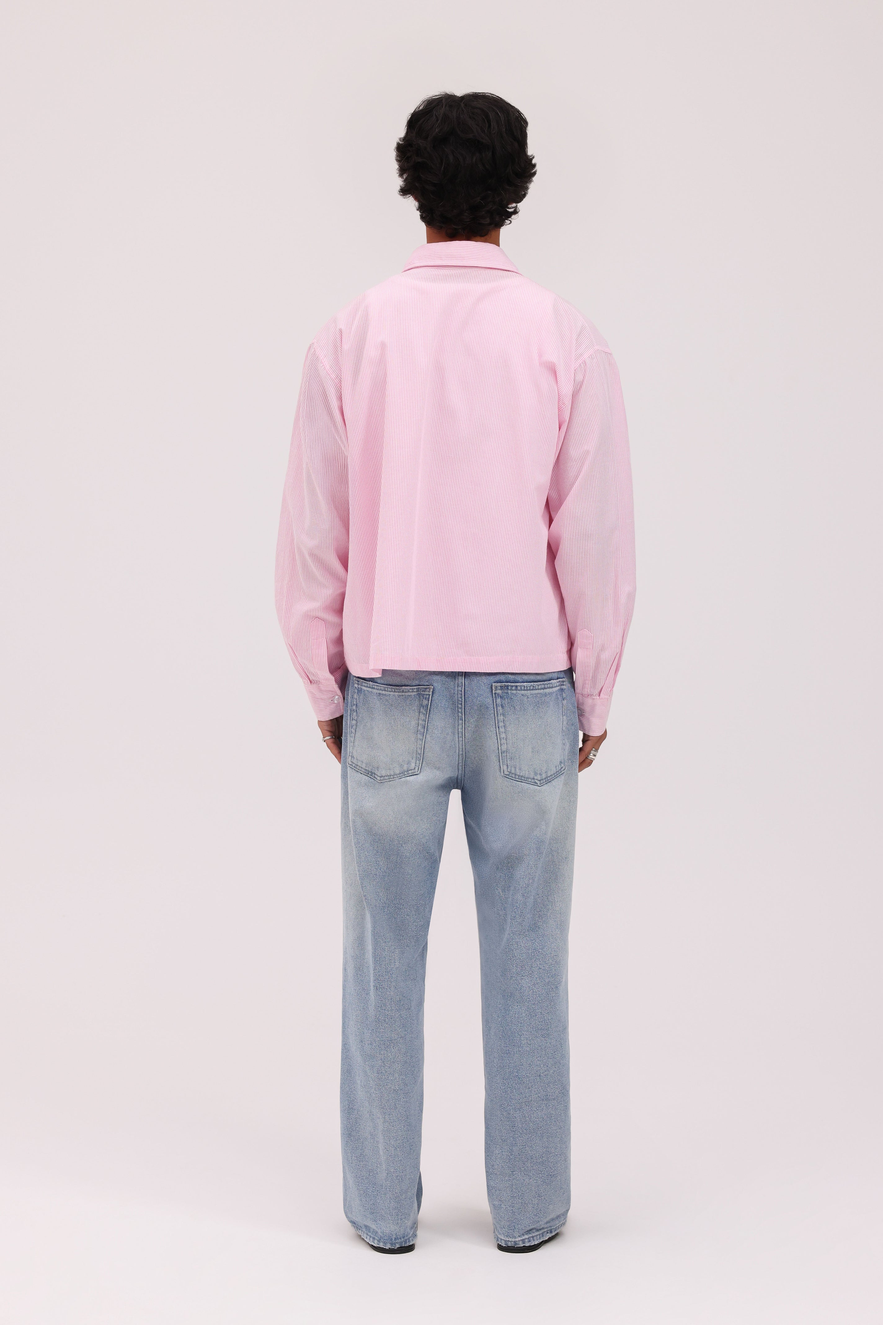 Striped Signature Long Sleeve Shirt - Rose