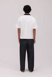 PRE-ORDER | Signature Short Sleeve Polo Shirt - White/Navy