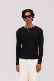 Henley Shirt - Black