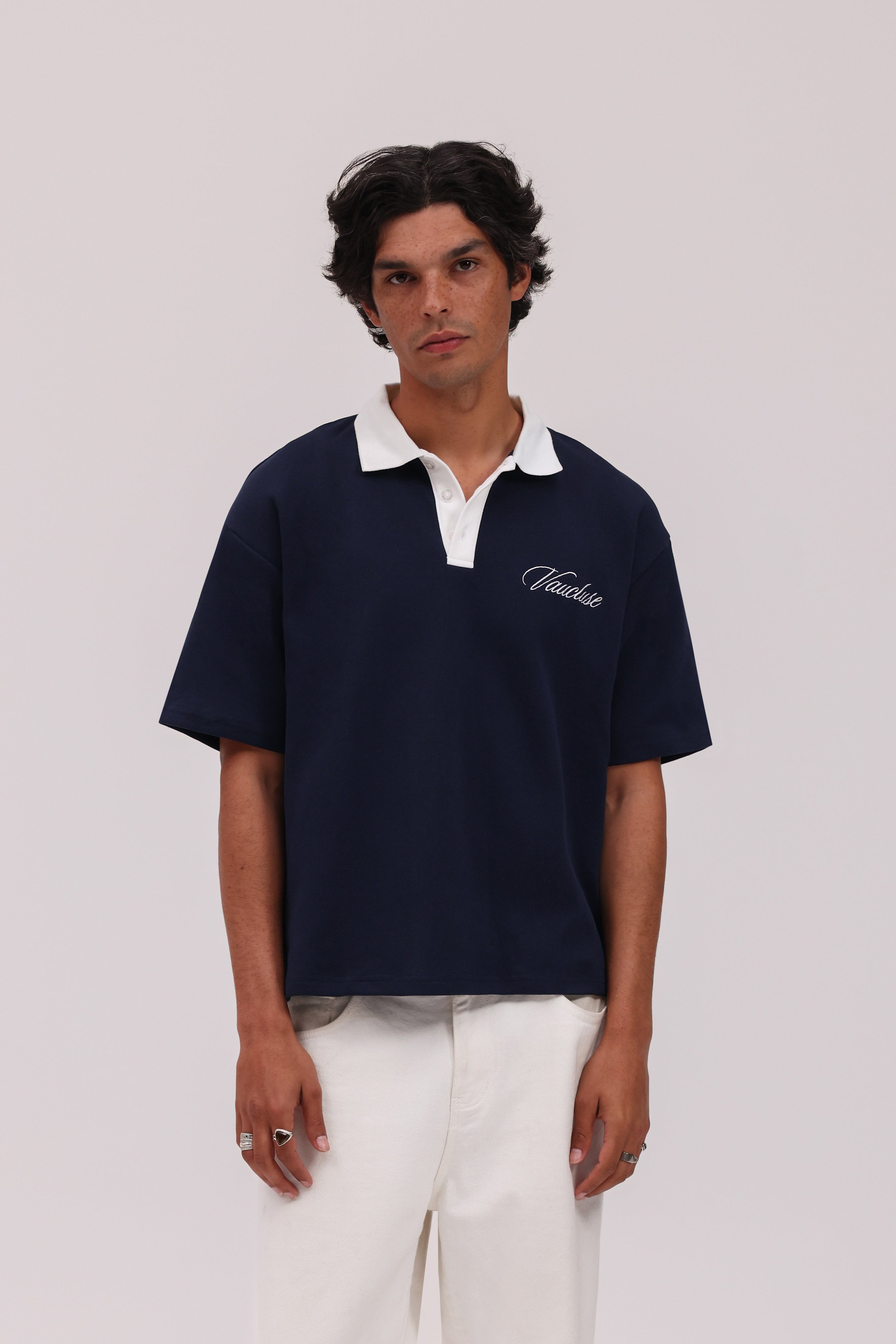 Signature Short Sleeve Polo Shirt - Navy